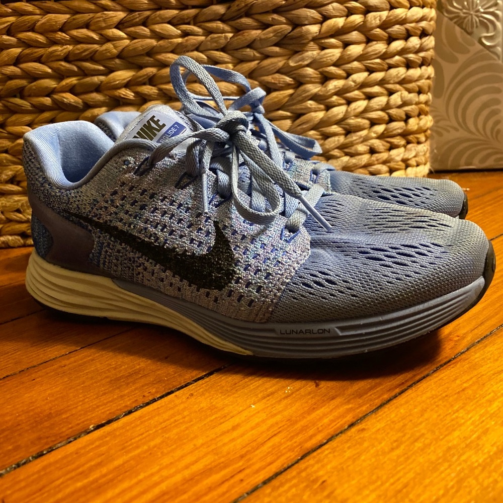 Blue Nike sneakers
